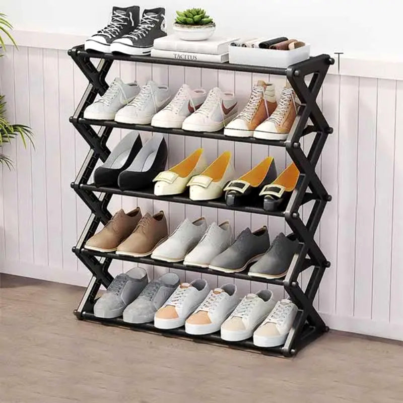 5 Layers X-Type Foldable Fashion Shoe Organizer Stand