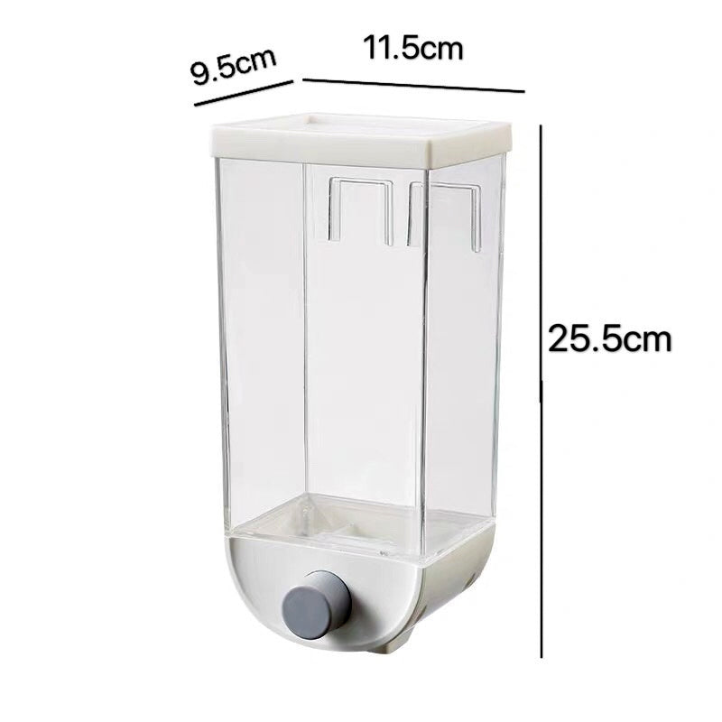 Eco-Friendly Wall-Mounted Grain Storage Box with Transparent 1500ml Capacity