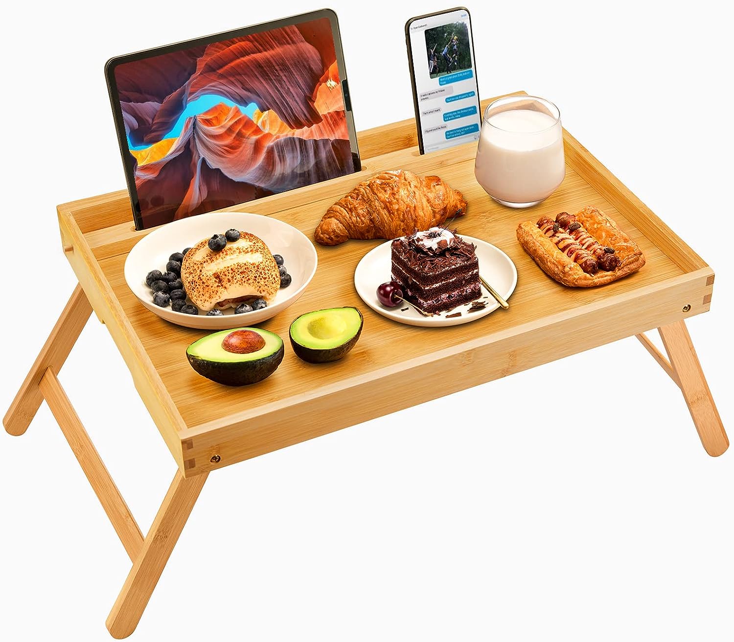 "Bamboo Bed Tray: