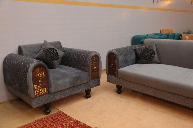 Elegant Reflections 3-Piece Luxury Grey Sofa Set