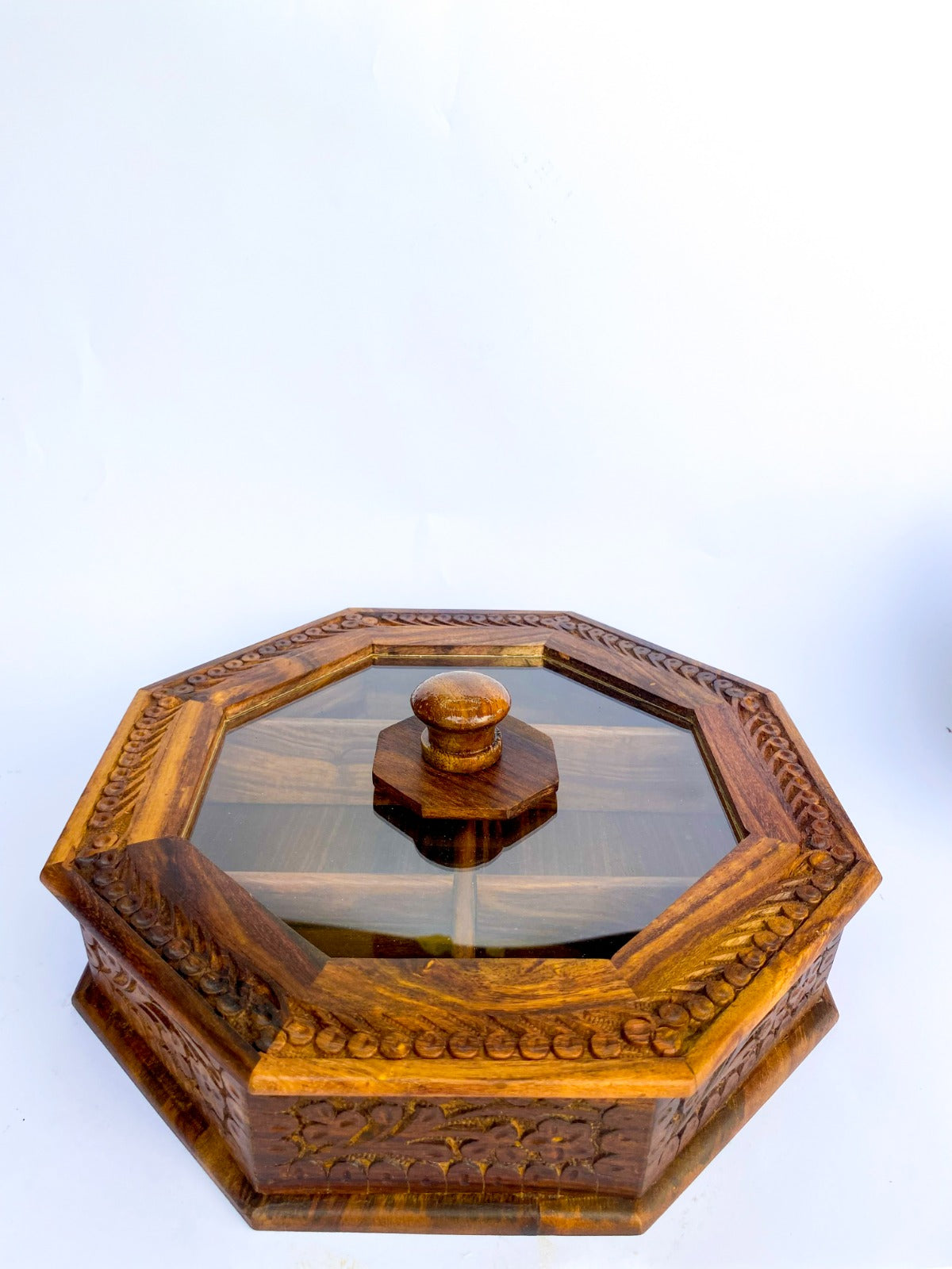 Wooden Dry Fruit Box with Mirror