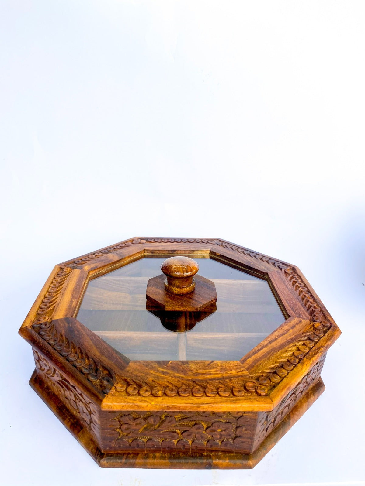 Wooden Dry Fruit Box with Mirror