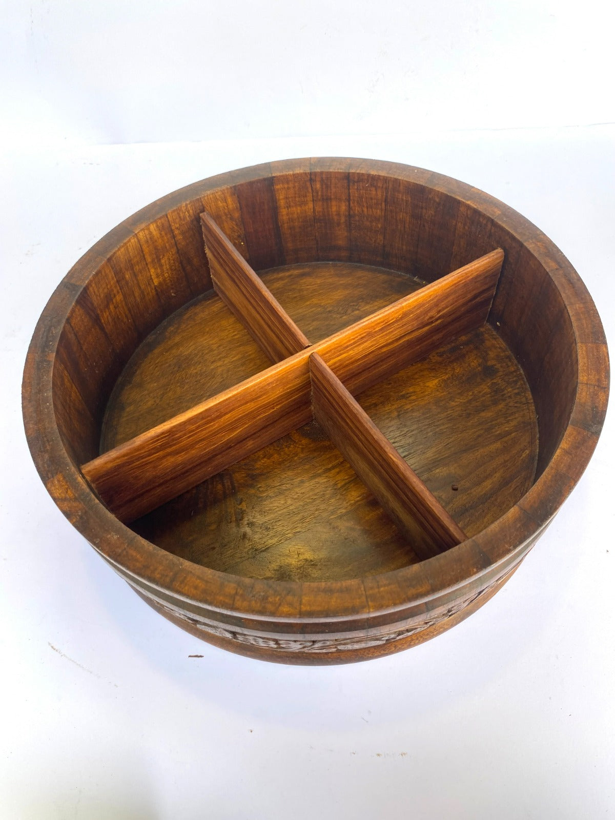 Dry Fruits Bowl wooden full carving