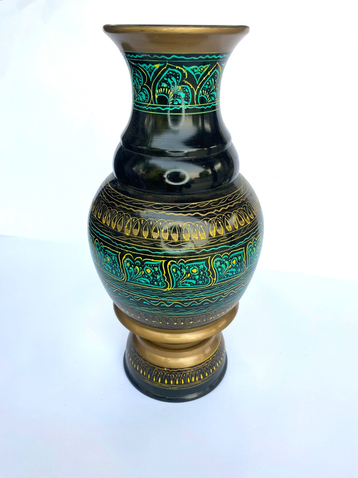 Wooden Vase with Nakshi Art