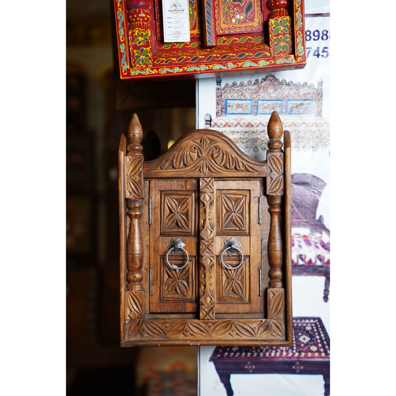 Wooden Double-Sided Gate Wall Hanging Decoration front view