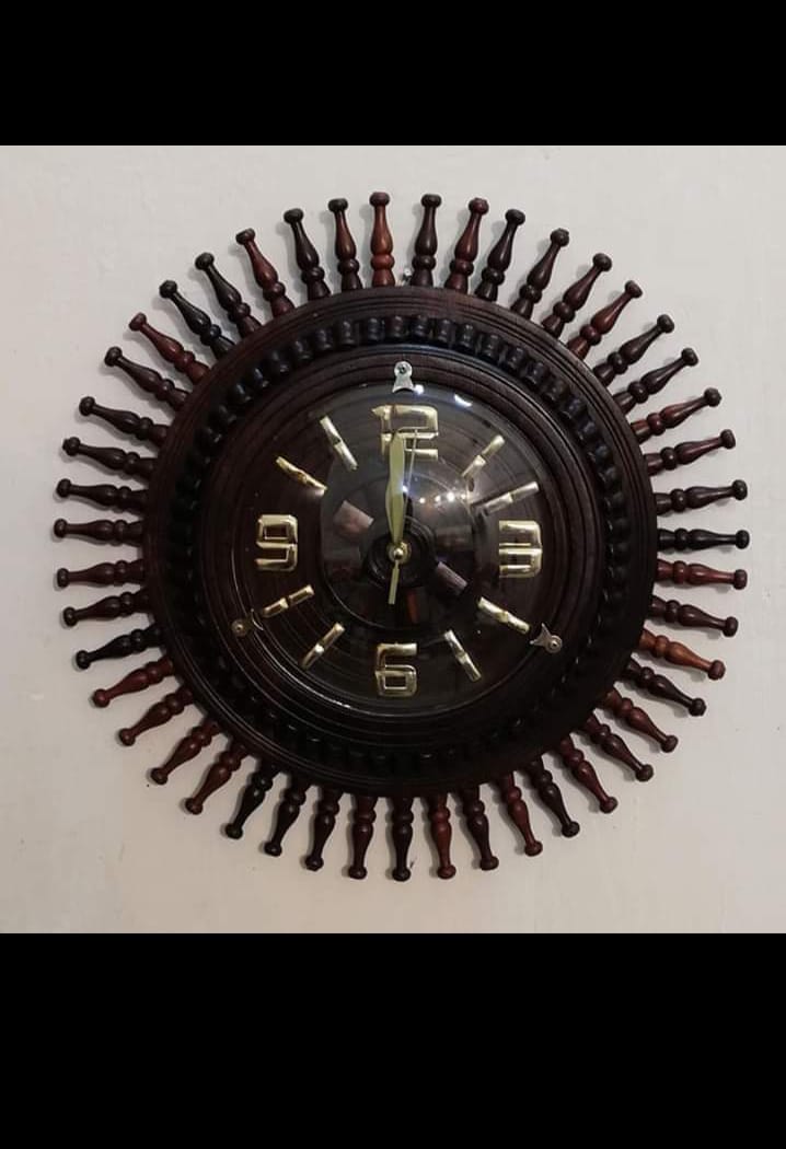 wooden wall clock