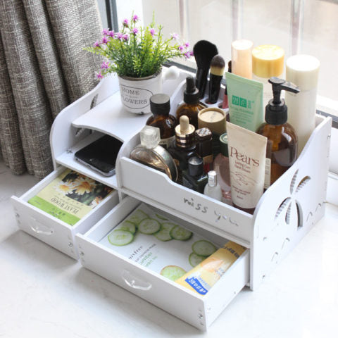 Palm Tree Wooden Dressing Organizer: Organize in Style!