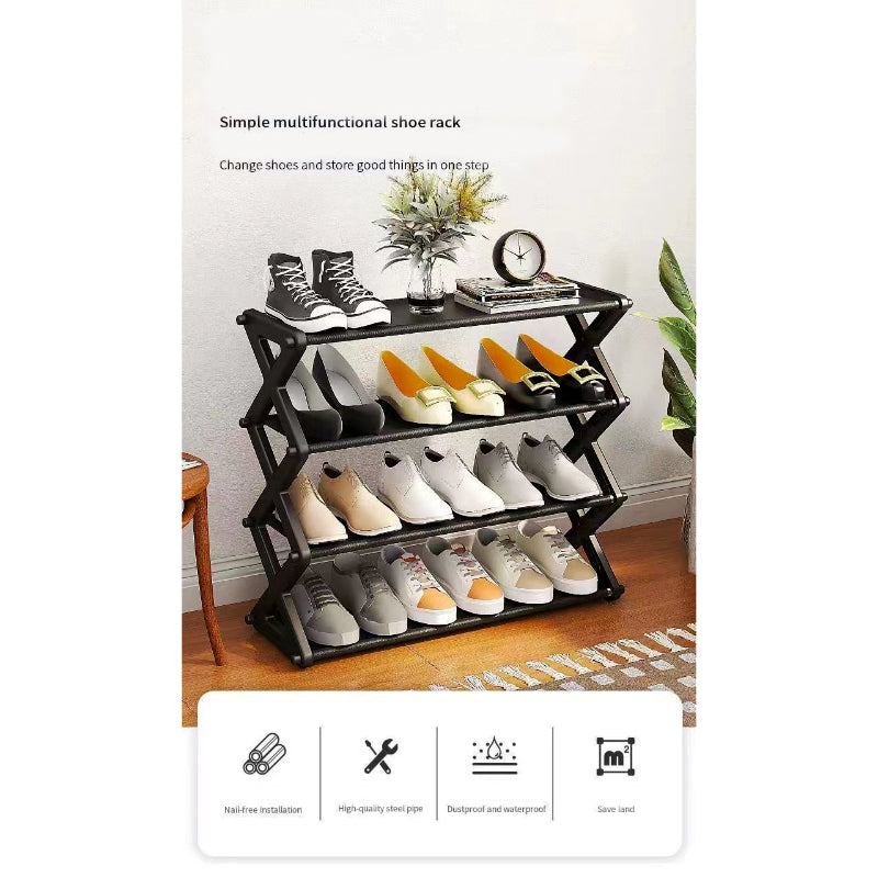 Fashionable Foldable Shoe Organizer Stand with 4 Layers