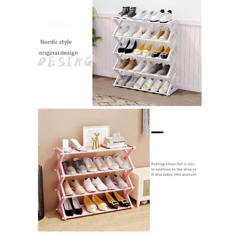 Fashionable Foldable Shoe Organizer Stand with 4 Layers