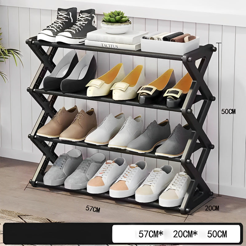 Fashionable Foldable Shoe Organizer Stand with 4 Layers