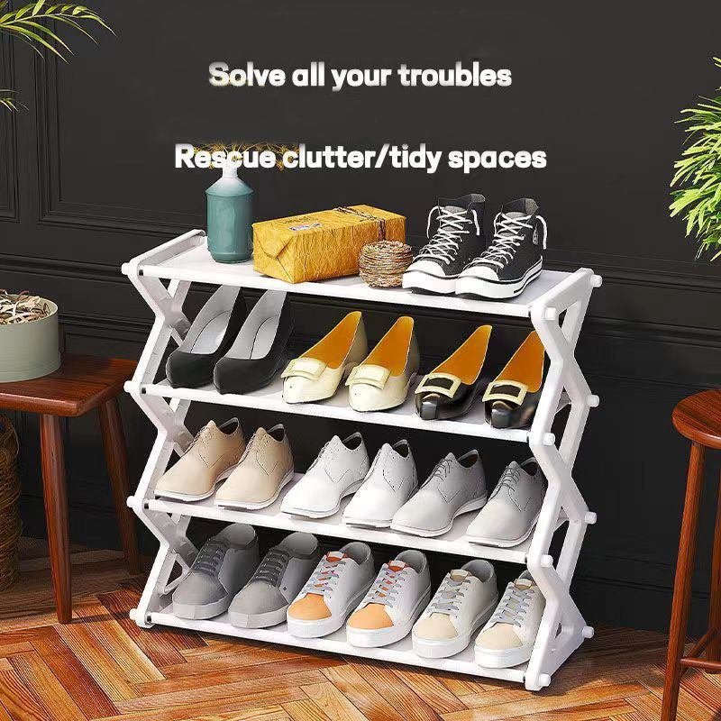 Fashionable Foldable Shoe Organizer Stand with 4 Layers