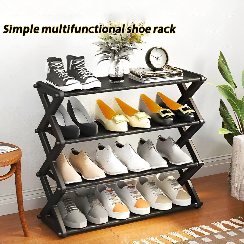 Fashionable Foldable Shoe Organizer Stand with 4 Layers