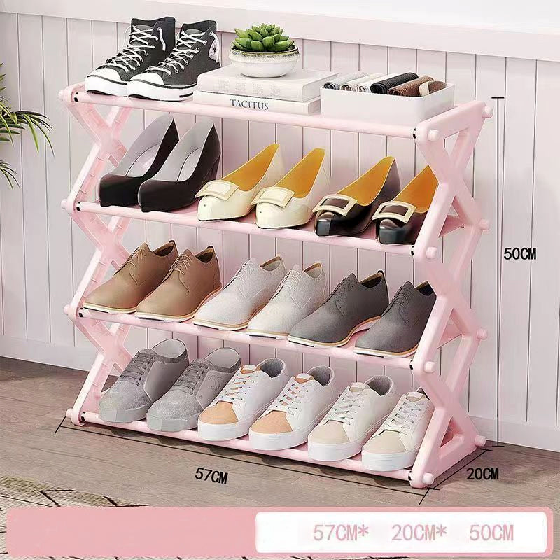 Fashionable Foldable Shoe Organizer Stand with 4 Layers